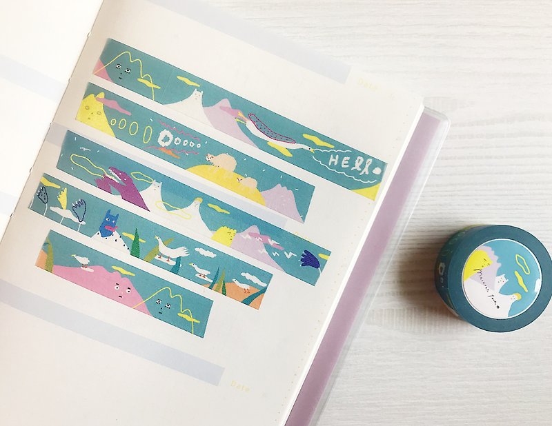 In the mountains | Paper Tape - Washi Tape - Paper Blue