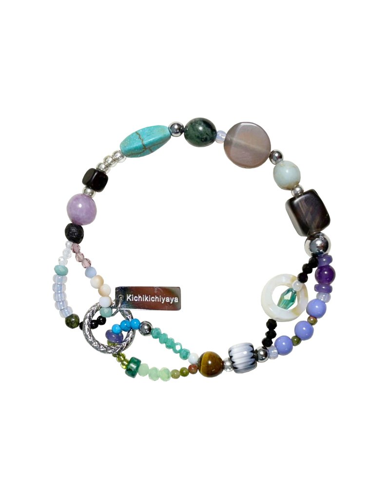 Bubble Gum Gemstone Bracelet 047 - 手鍊/手環 - 寶石 藍色
