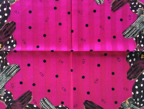 ヴィンテージ クリスチャンディオール スカーフ 千鳥格子 グローブ