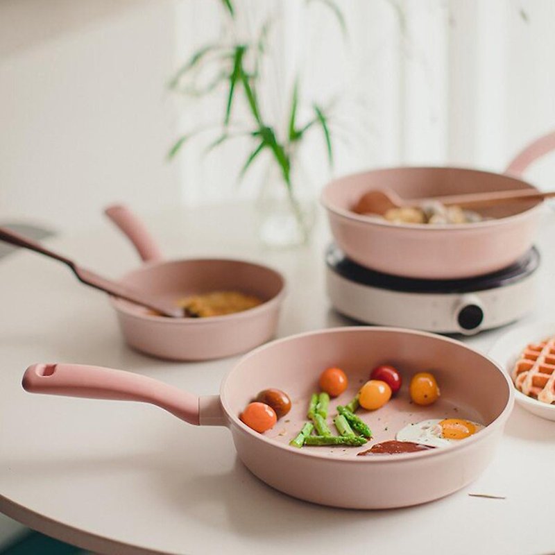 Neoflam Sherbet Die-Casted Fry pan 26cm (IH) - Pots & Pans - Other Metals Pink