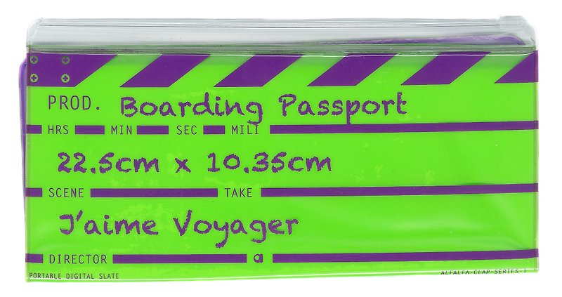 ディレクタークラップロングボーディングパスポート（グリーン） - パスポートケース - プラスチック 