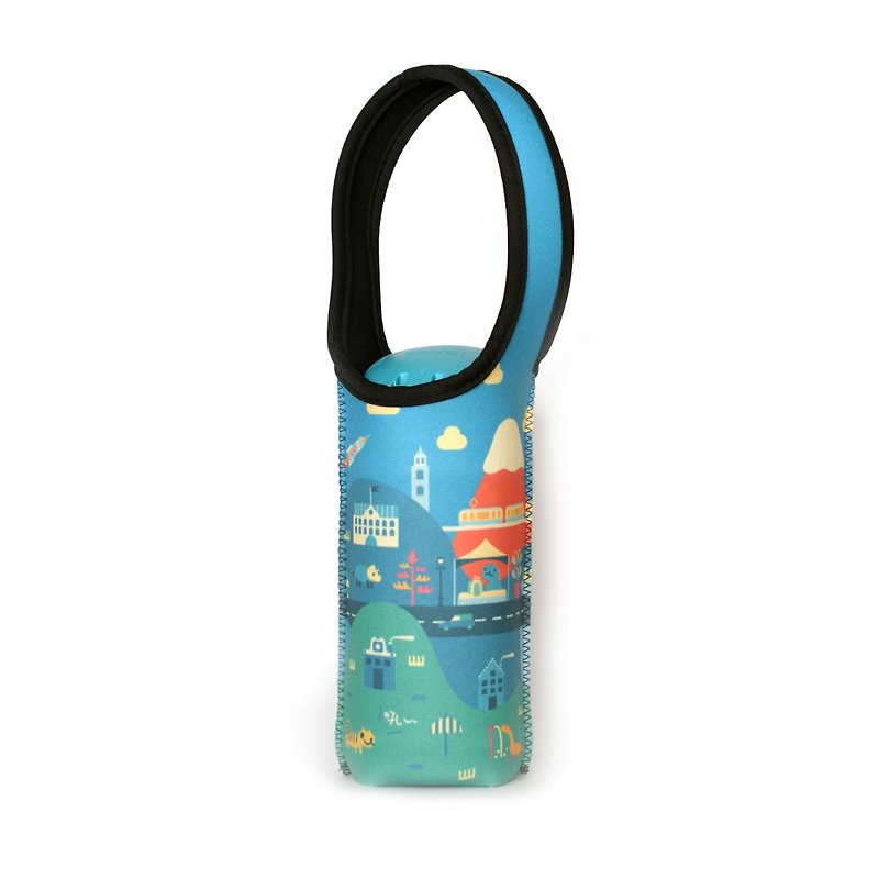 Dinosaur Water Bottle Bag-Leisure in the Mountains - Pitchers - Polyester Blue