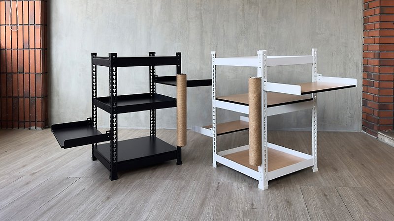 Made in Taiwan/Umi/Angle Steel Shelf Cat Jumping Platform (High/Short) Cat’s Paradise Cat Claw Column Shelf - เฟอร์นิเจอร์อื่น ๆ - วัสดุอื่นๆ สีดำ