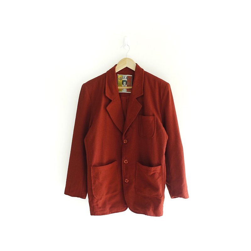 Other Materials Women's Blazers & Trench Coats Multicolor - │Slowly│ Vintage Red - Vintage jacket │vintage. Vintage.