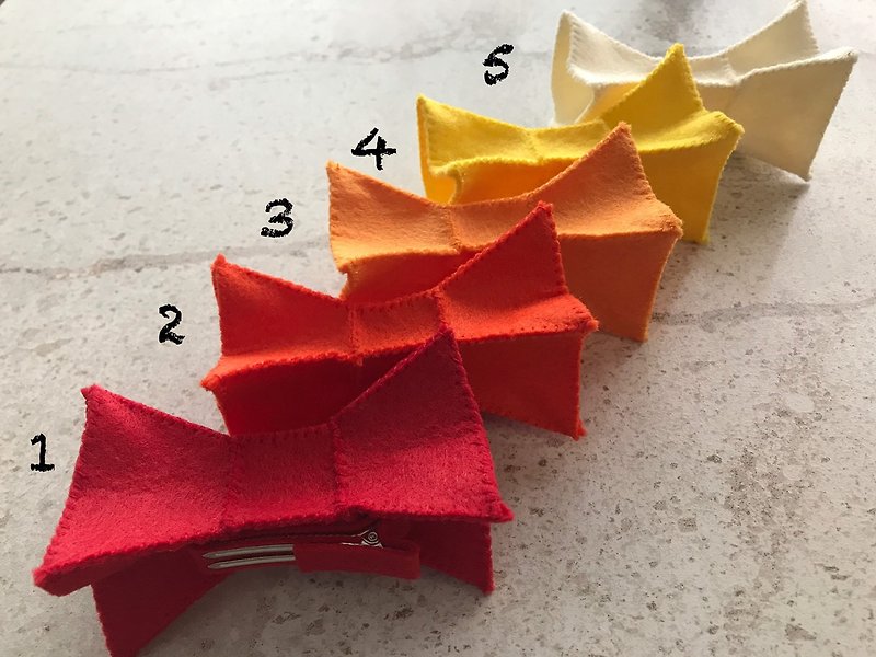 幾何学的なスタッキングボウヘアピン - 出産祝い用贈物 - ポリエステル 多色