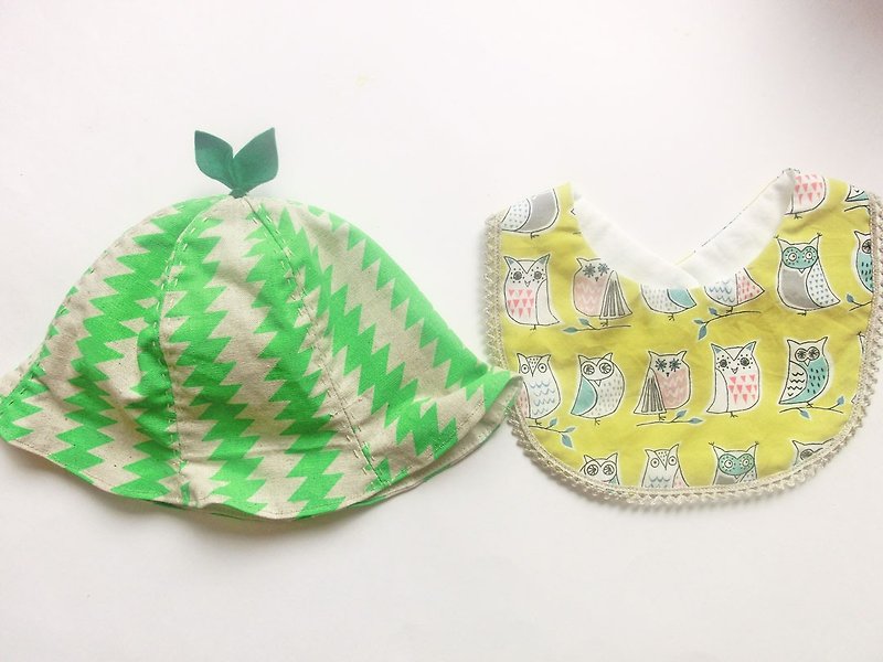 *HAPPY WINTER BAG* -- Leaf Hat & Baby Bib by rumah organics - 圍兜/口水巾 - 棉．麻 多色