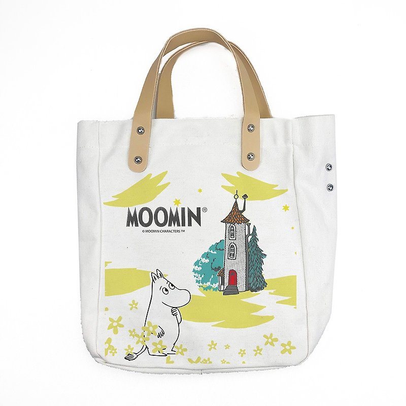 Moomin 噜噜米 authorized - multi-purpose sub-package (white), AE02 - Handbags & Totes - Cotton & Hemp Green