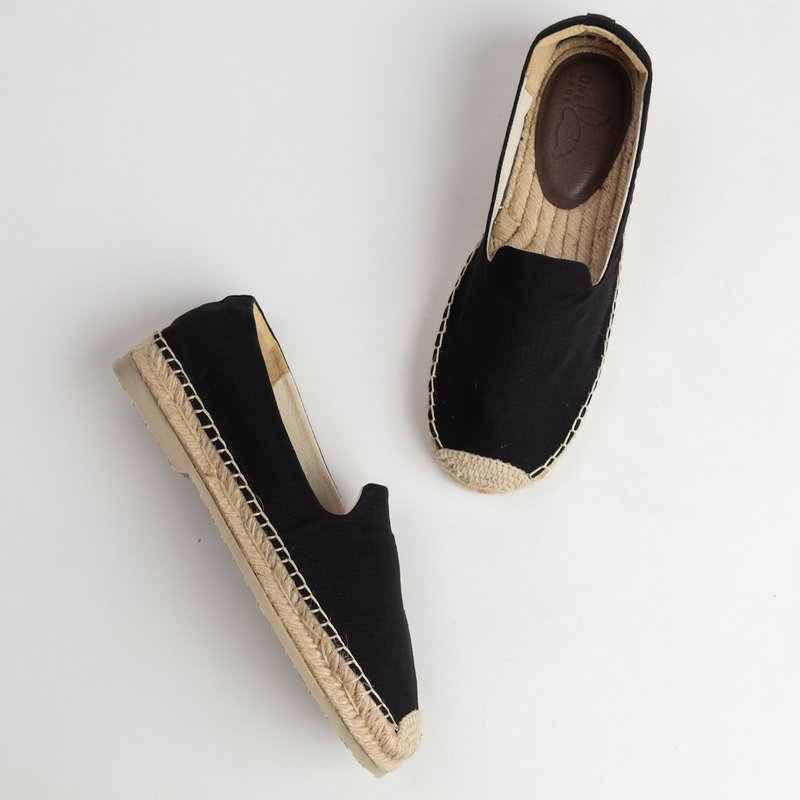 ONESHOE Espadrilles Classic - รองเท้าลำลองผู้หญิง - ผ้าฝ้าย/ผ้าลินิน สีดำ