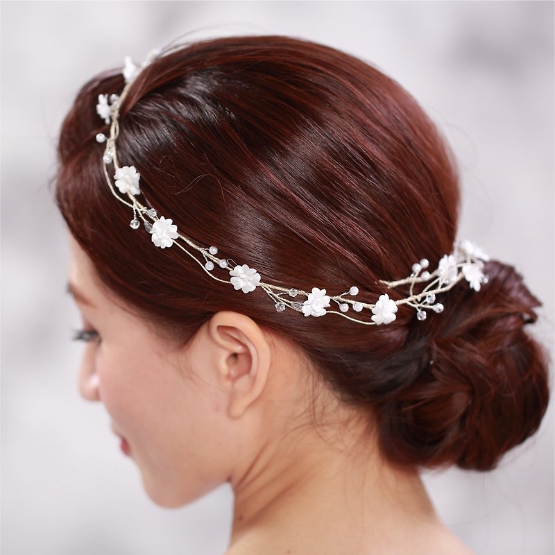 PUREST HOME Classic Forest Department of the goddess decoration hair circle HV16002 | wedding dress. marry. Wedding jewelry preferred | French fashion hand bride headdress. Hair ornaments. Girlfriend wedding gift best choice - Hair Accessories - Other Materials 