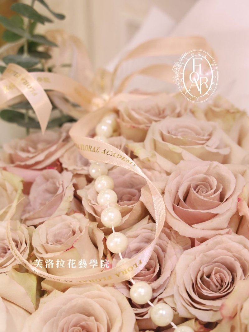 愛心造型玫瑰鮮花束 - 乾燥花/永生花 - 植物．花 粉紅色