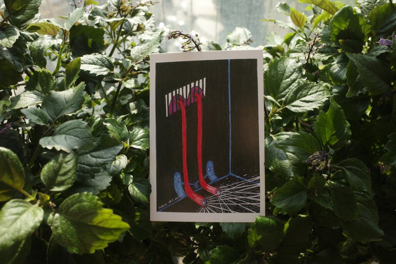 雙子座 原創馬克筆手繪插畫 明信片 148mm×100mm 1張 - 卡片/明信片 - 紙 多色