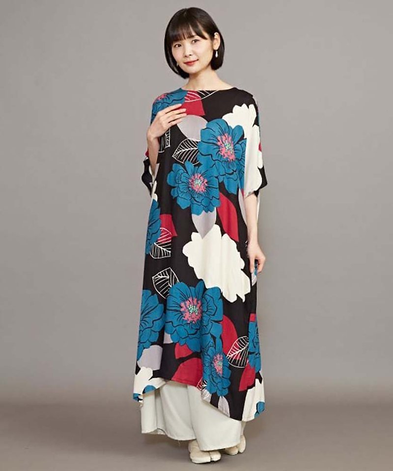 【Popular Pre-Order】Colorful and Colorful Peony Dress (3 Colors) 7IA-2218