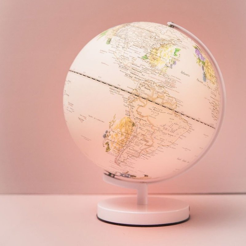 Skyglobe 12-Inch Pink Hydrangea Three-Segment Touch Globe (English Ver.) - Items for Display - Plastic Pink