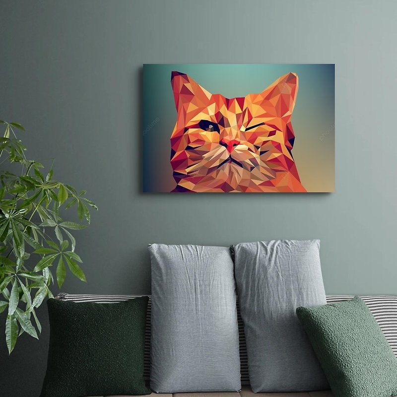 Cat giclee frameless painting - โปสเตอร์ - เส้นใยสังเคราะห์ 