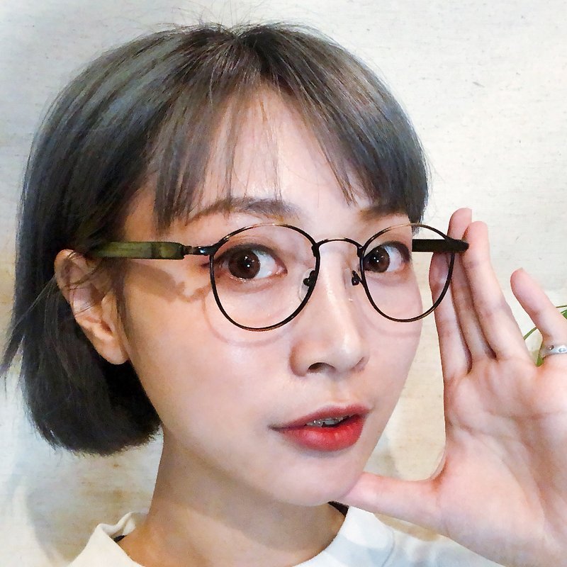 Mr.Banboo Taiwan handmade glasses [F] series 49 cold metal meets the temperature of the bamboo - กรอบแว่นตา - ไม้ไผ่ 