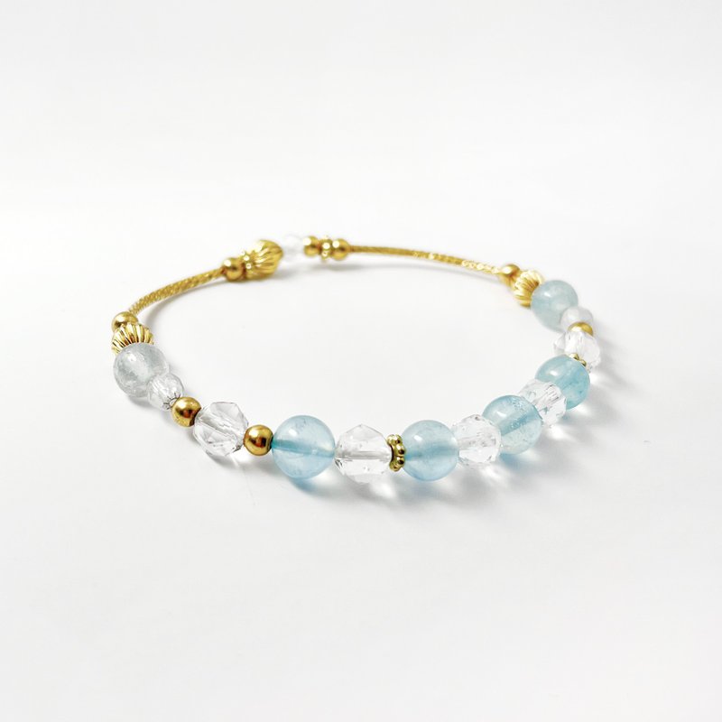 Sparkling / Aquamarine Sapphire Bronze - Bracelets - Crystal Blue