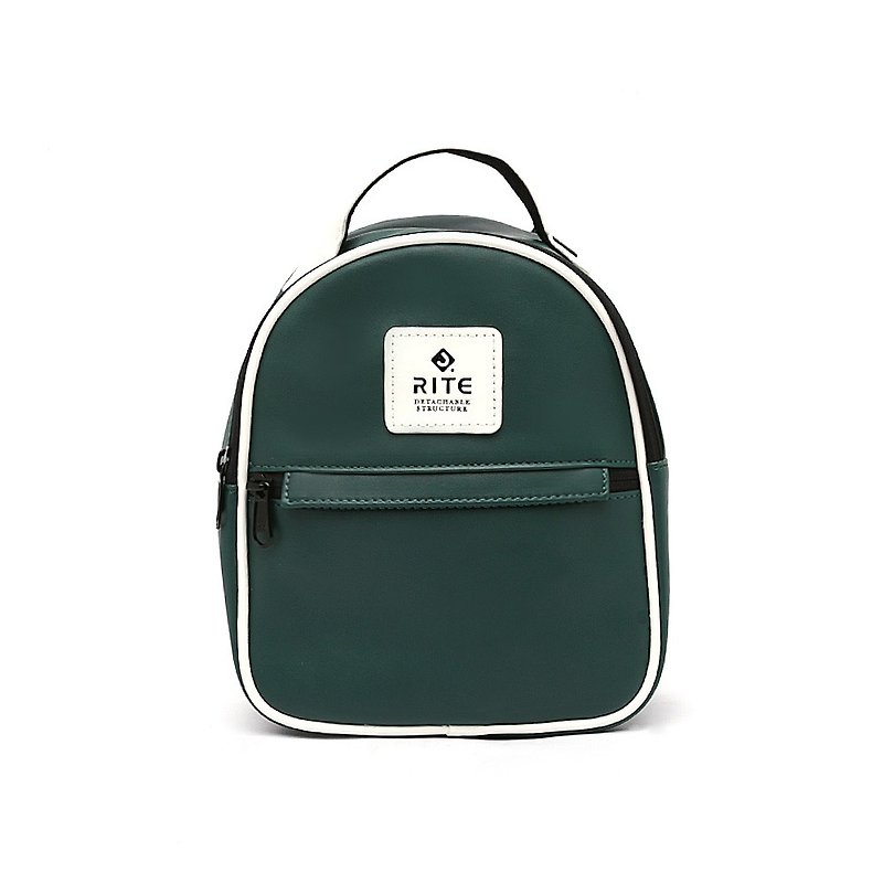 [RITE] Le Tour Series - Dual-use Mini Warhead Bag - Vintage Color - Leather Green - กระเป๋าเป้สะพายหลัง - วัสดุกันนำ้ สีเขียว