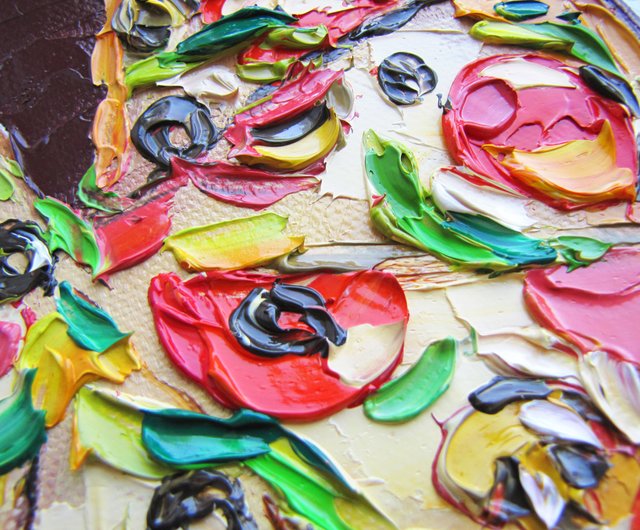 油絵 油彩 油彩画 絵 絵画 円形【ピザ】 油絵 油彩 油彩画 絵画 絵 円形【ピザ】 | HIROSHI1990