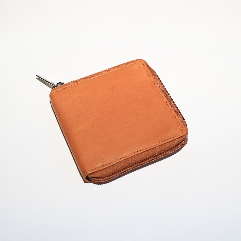 Flatted natural Brown short clip _ _ Fair Trade - Wallets - Genuine Leather Black
