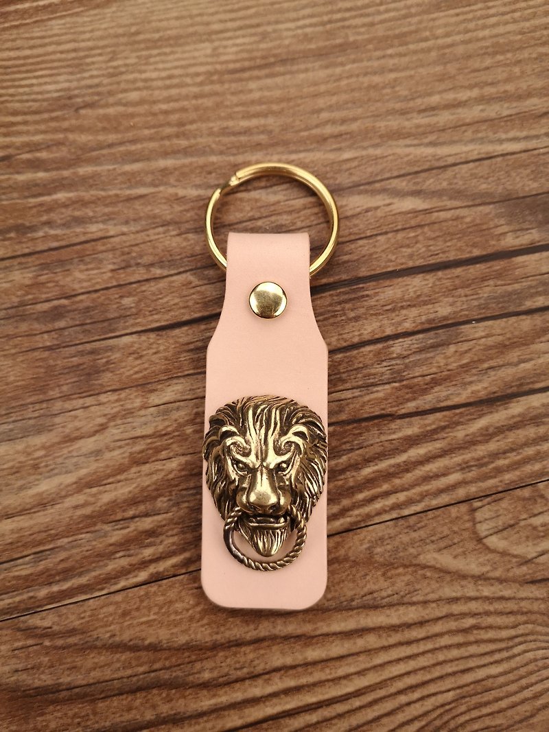 Christmas special leather keychain free laser printing any font exchange gift - Keychains - Genuine Leather 