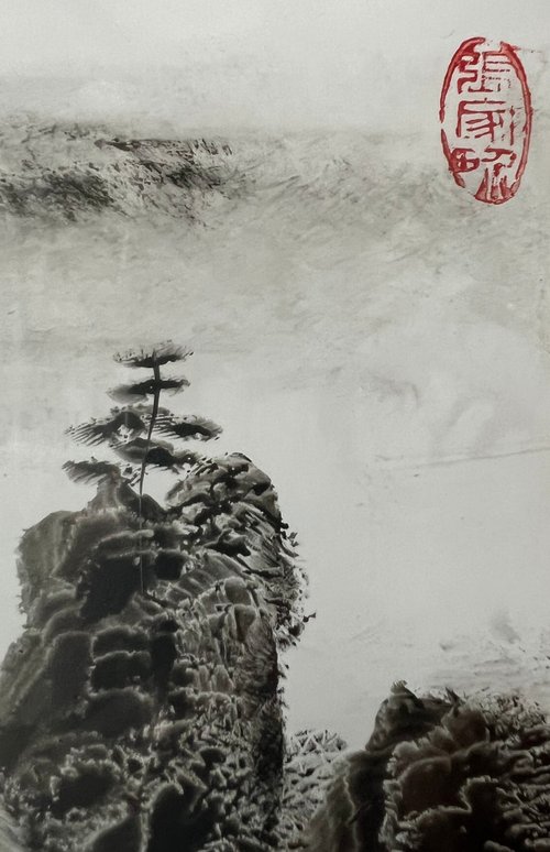 Feng Jingbin ヤシの風景画張家界伝統的な中国絵画水墨画手描き