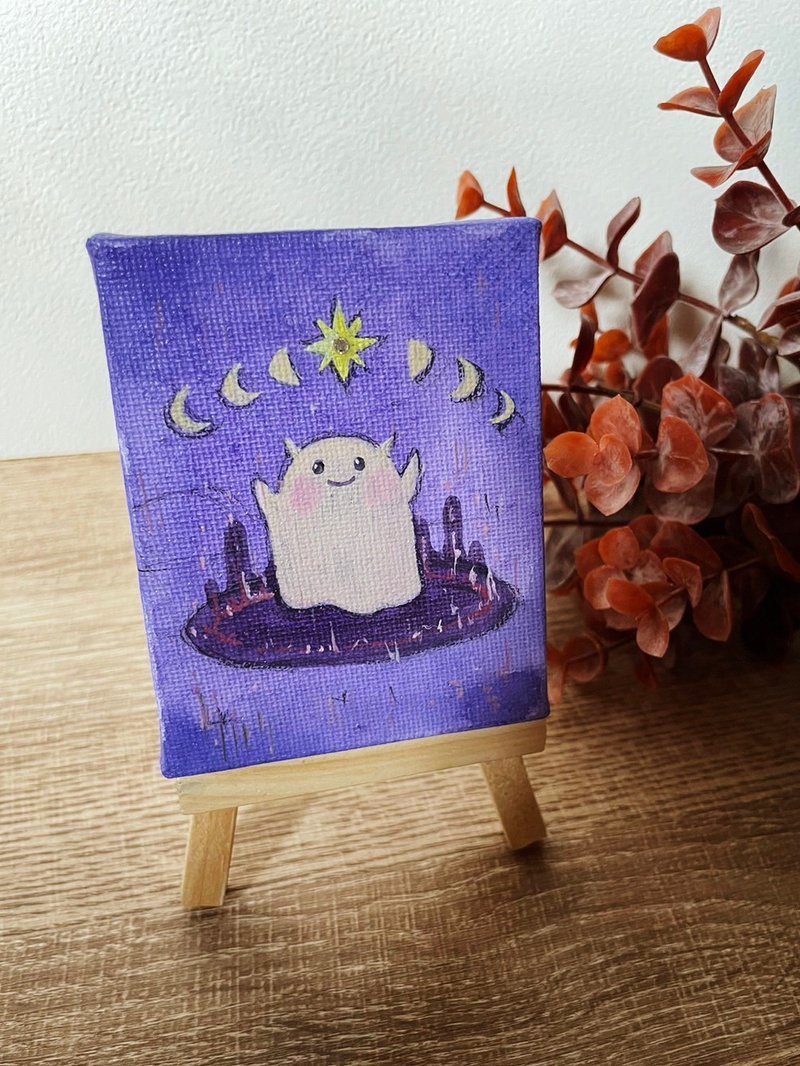 Little Witch EMI / Acrylic Painting - Items for Display - Paper Multicolor