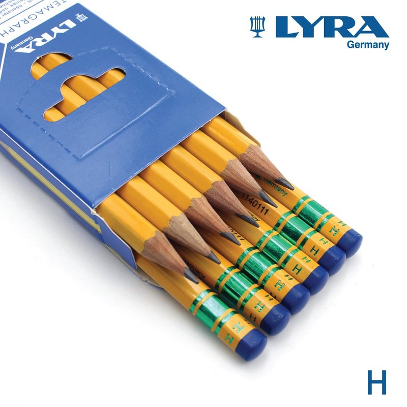 LYRA Centenary Classic Yellow Pencil (H) 12 pieces - Pencils & Mechanical Pencils - Wood 