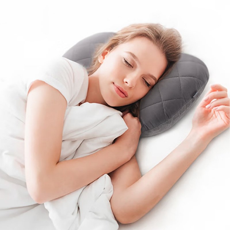 Inflatable Pillow│With Bag│Long-distance flight│Car│Office rest - Neck & Travel Pillows - Polyester Gray