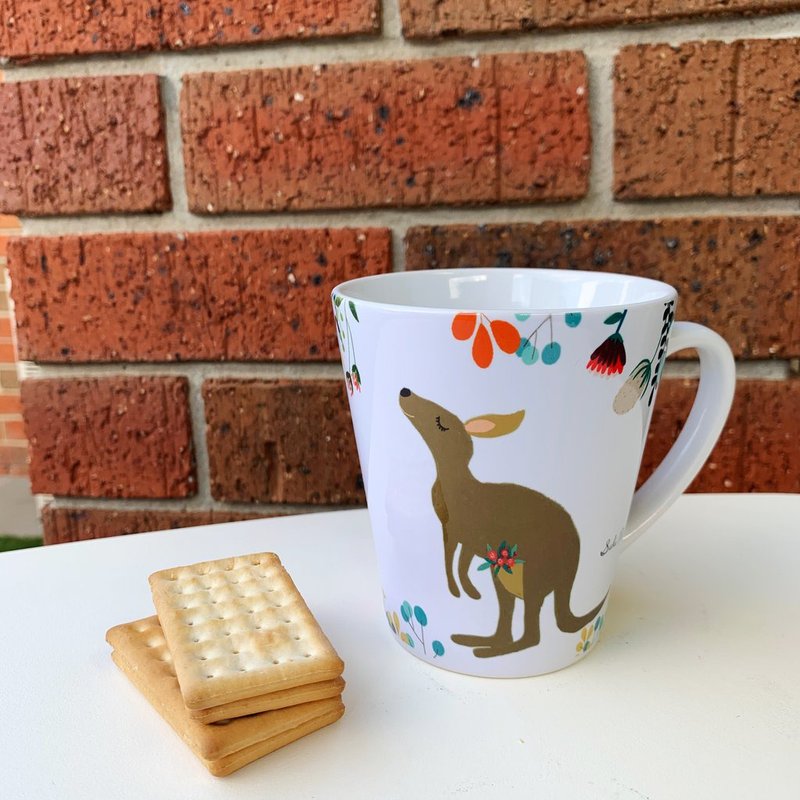 NEW Latte Mug - Kangaroo - 咖啡杯/馬克杯 - 陶 多色