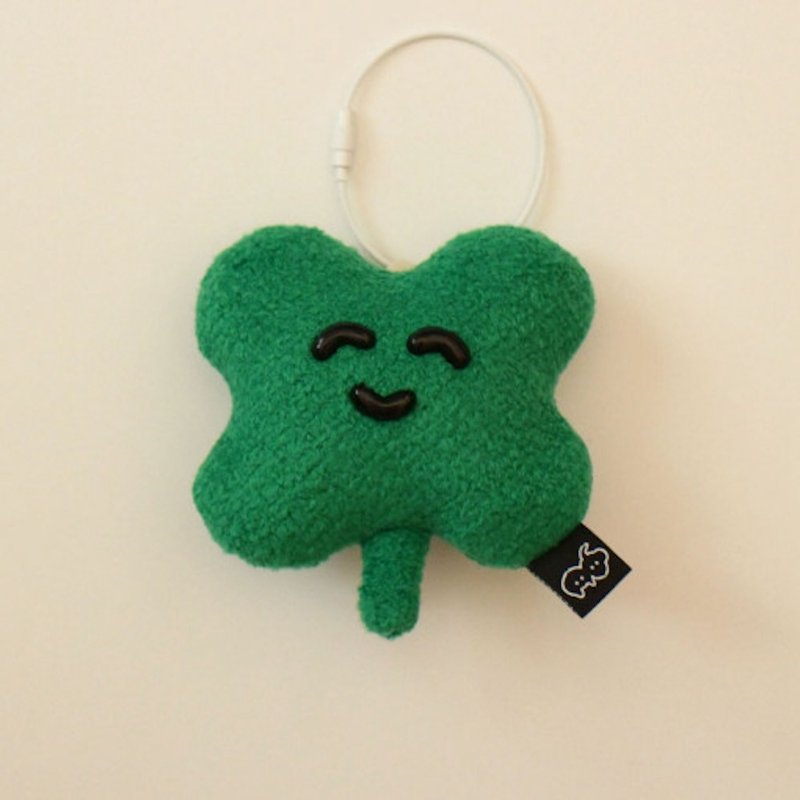 Clover Keyring - ที่ห้อยกุญแจ - ผ้าฝ้าย/ผ้าลินิน สีเขียว