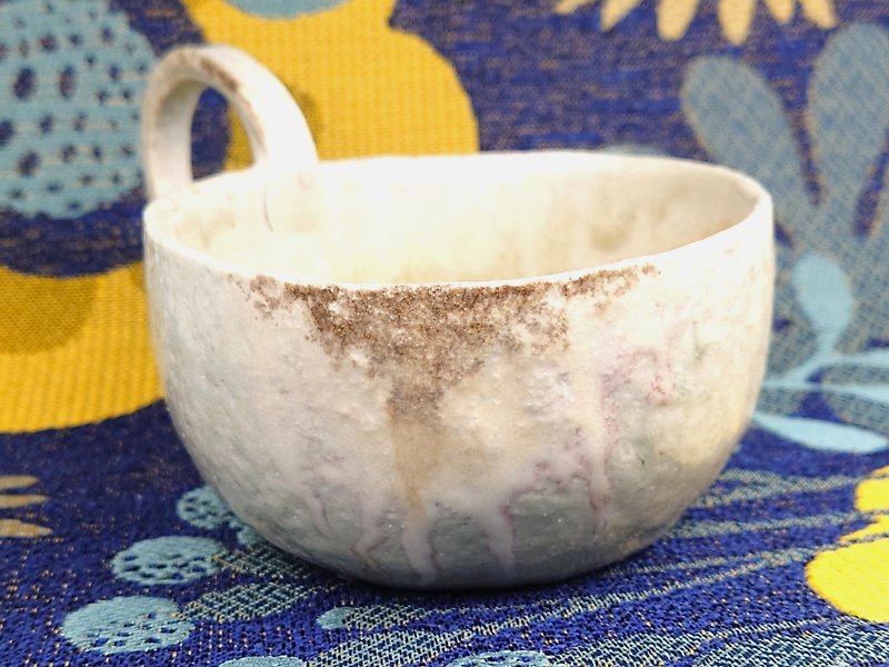 【おばあちゃんへの愛】薪窯ハンドプレスコーヒーカップ - マグカップ - 陶器 