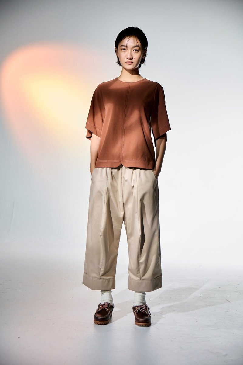 Slim-Fit Trousers with Statement Pockets - Unisex Pants - Cotton & Hemp Khaki