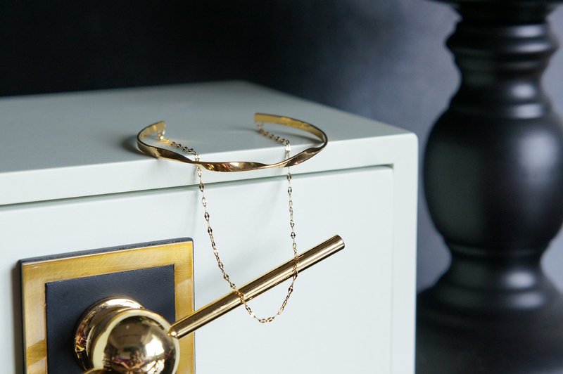 【316L/18K】Designed Layered Bangle Bracelet - Bracelets - Other Metals Gold