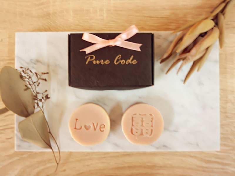 Pure Barcode-Rose Joy Handmade Soap X Luxury Small Black Box-100 copies (wedding small items) - สบู่ - พืช/ดอกไม้ สึชมพู