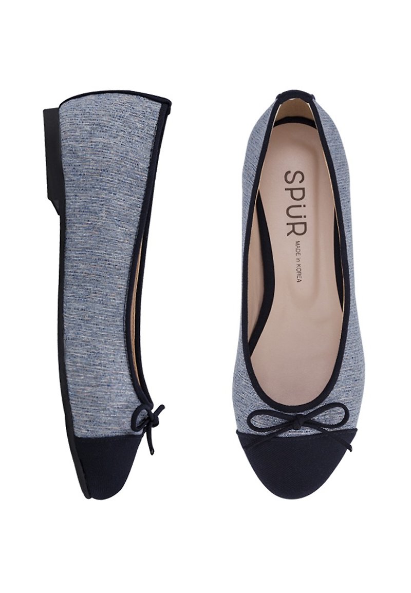 SPUR Blending blue flats  LS7002 NAVY - รองเท้าลำลองผู้หญิง - วัสดุอื่นๆ 