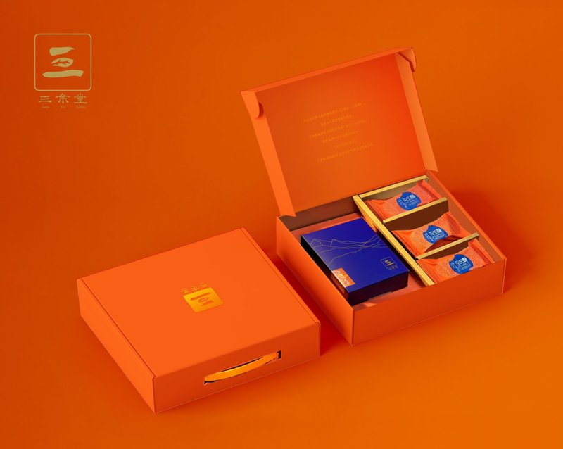 Sanyutang 2025 Festival Gift Box A (8 pieces of nitrogen-filled tea bags in 1 box + 9 pieces of Hualien Centenary Legend Peanut Crisps) - ชา - พืช/ดอกไม้ สีแดง