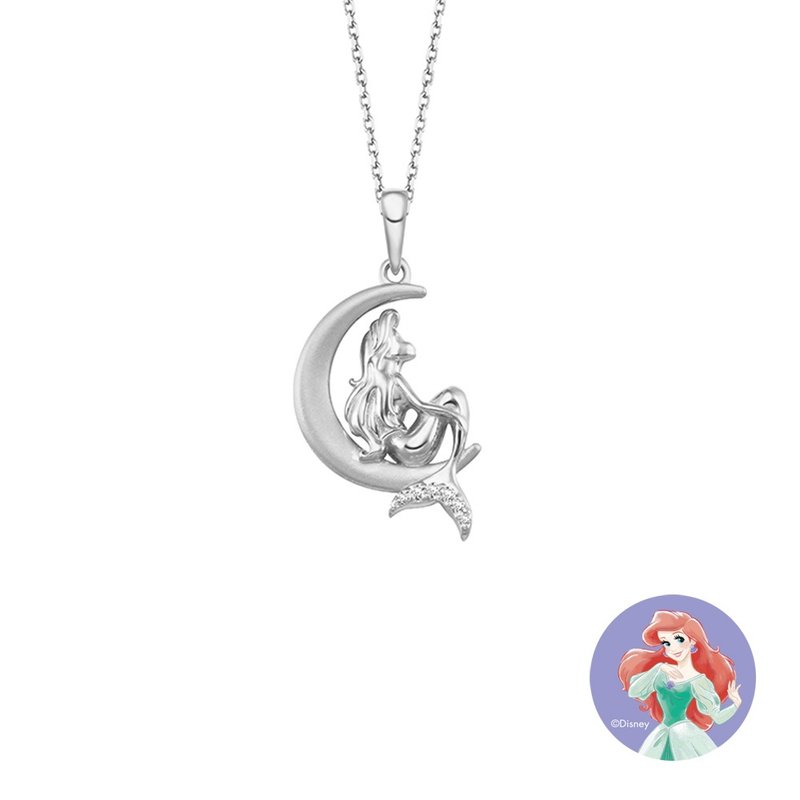 Disney Little Mermaid Necklace TON2721 - สร้อยคอ - เงินแท้ สีเงิน