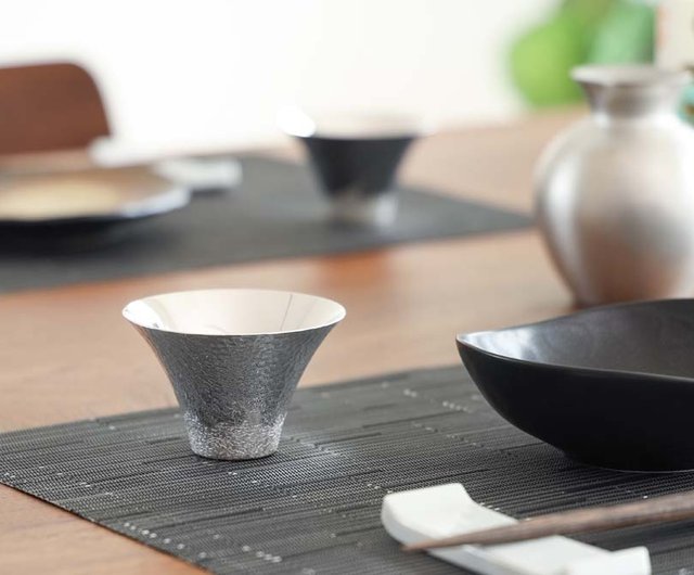 東京銀器森銀器製作所純銀酒杯富士山傳統工藝品金屬杯子MUKU工房｜酒杯