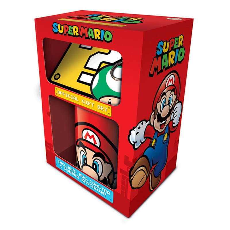 [Nintendo] Super Mario imported high-end gift set (including mug, coaster, key ring) - Other - Other Materials Multicolor