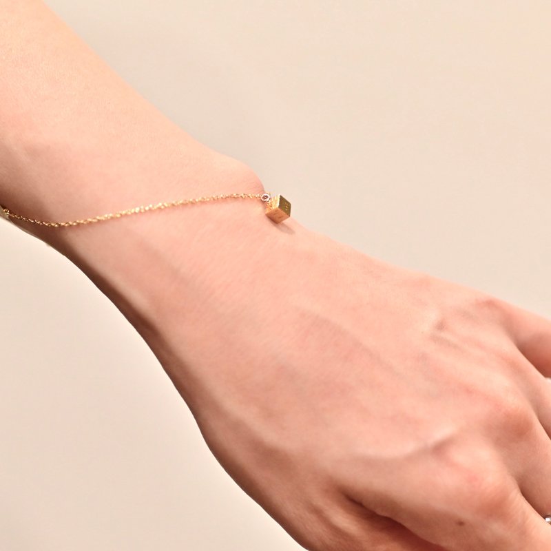 Nakameguro Bracelet / Cube Gold - Bracelets - Silver Gold