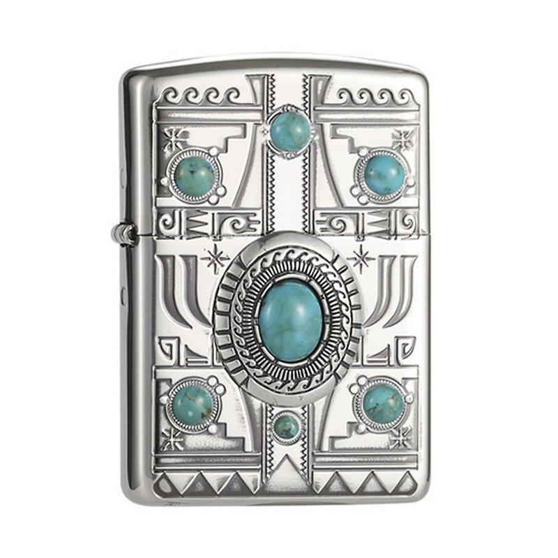 [Officially authorized by ZIPPO] Indian spirit badge (thickened version) windproof lighter ZA-5-8A - Other - Other Materials Silver