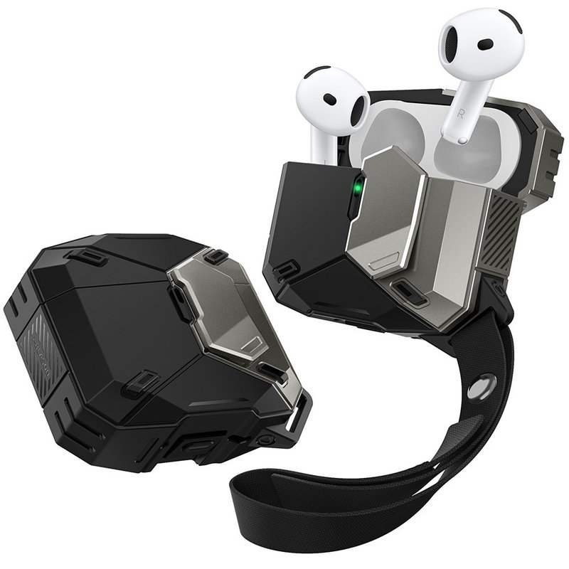 i-Blason AirPods 4 Matrix MagSafe 軍規防摔殼 - AirPods/耳機保護套 - 塑膠 黑色
