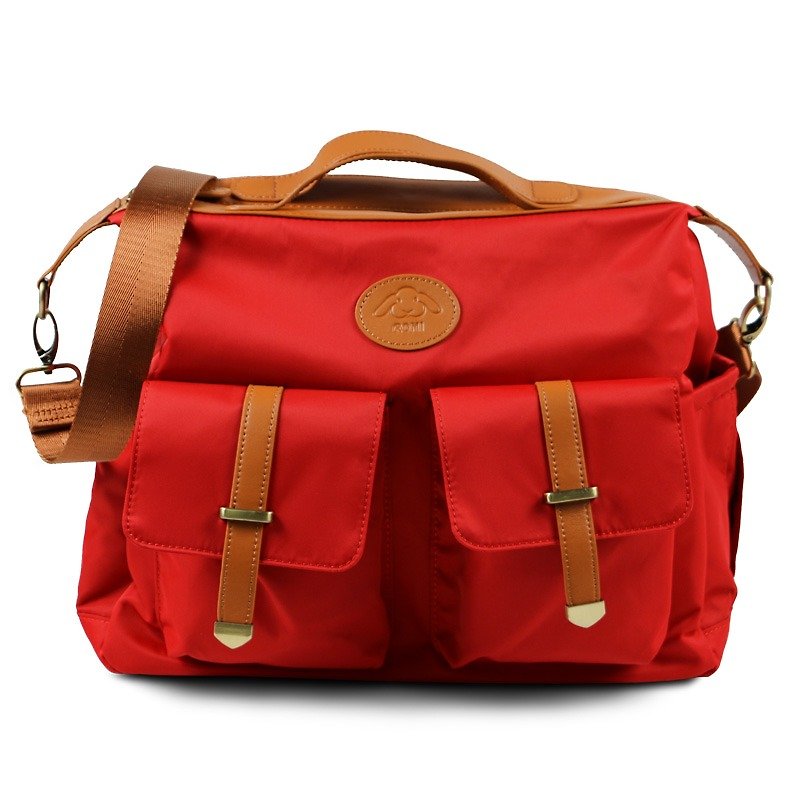 [Kiss] package - the classic red / mother bag / oblique backpack / shoulder bag / Backpack / Mother's Day Preferred - Diaper Bags - Waterproof Material Red