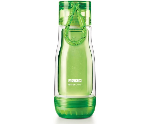 ガラス張りウォーターボトル (12オンス/350ml) - ショップ zoku