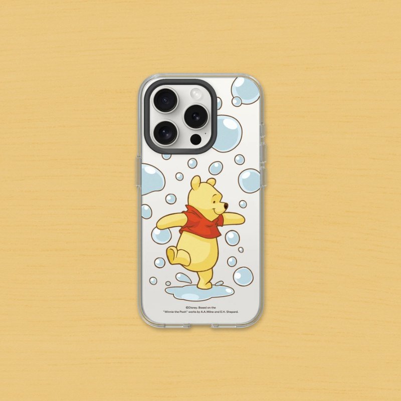 Clear transparent anti-fall phone case∣Winnie the Pooh series/playing bubbles for iPhone - Phone Cases - Plastic Transparent