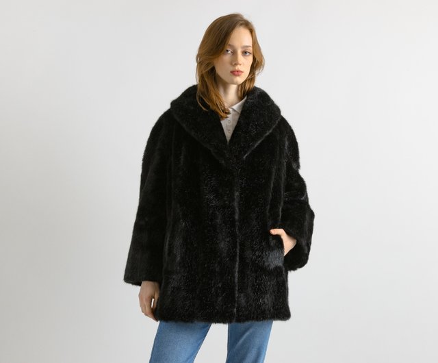 80年代 フェイクファーコート、ヴィンテージファーコート、フェイク
