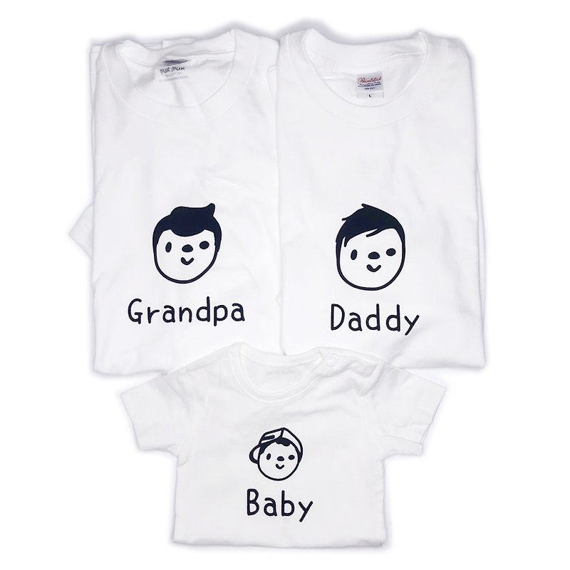 Customized Japanese-style simple parent-child outfits for the whole family