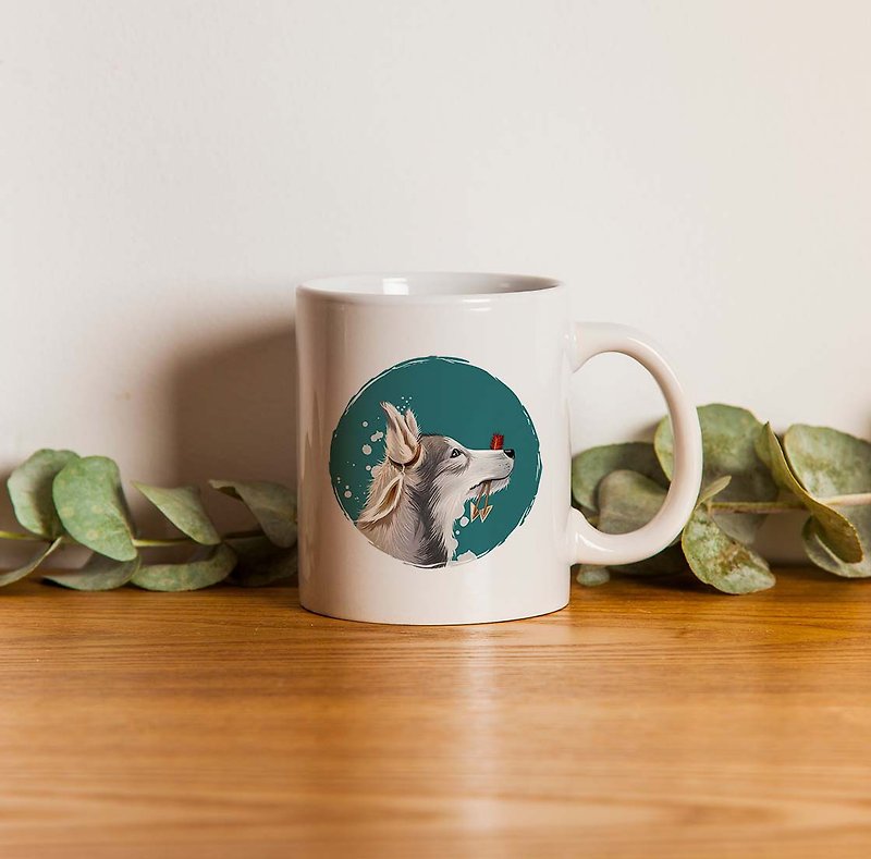 [Preferred gift] High color mug free custom printing dog-Shiqi - Mugs - Pottery White