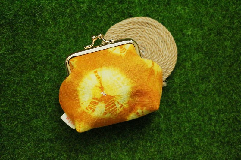 Plant Dyeing Series - Orange Rose Gold Coin Bag
