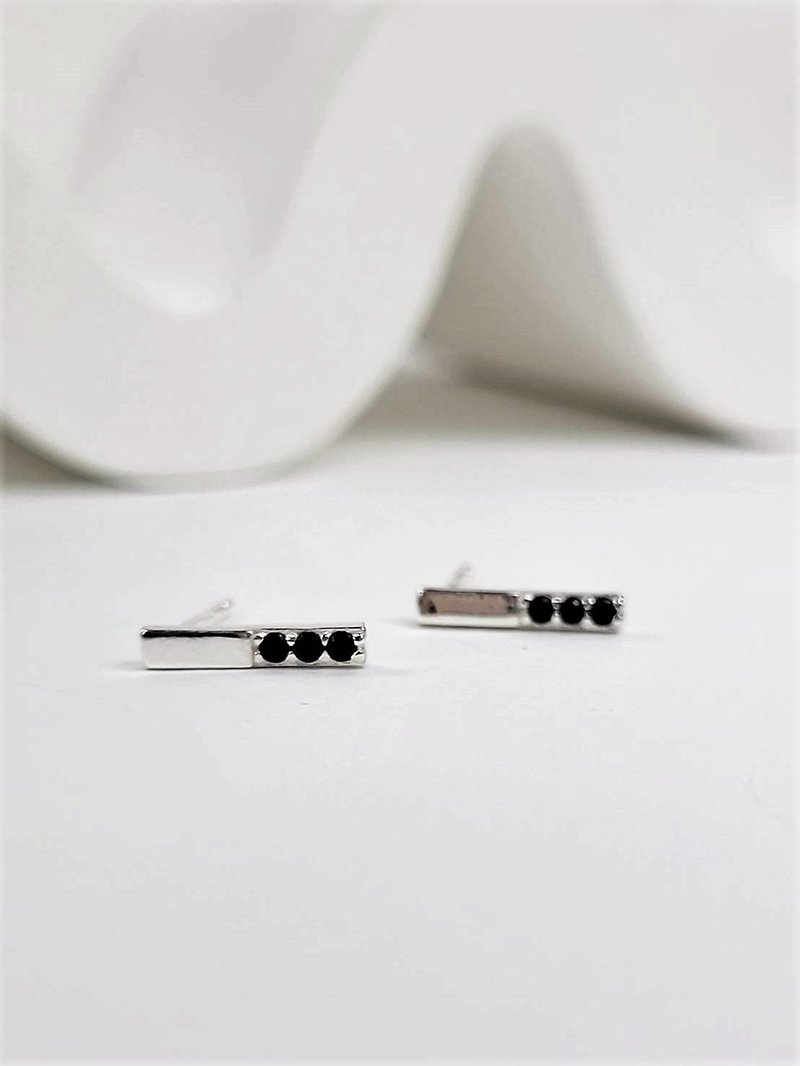 Lightweight Earrings / Sterling Silver Earrings / Sterling Silver Light Jewelry - Earrings & Clip-ons - Sterling Silver Black